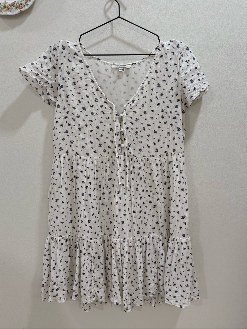 American Eagle Floral Mini Cottagecore Dress Size M